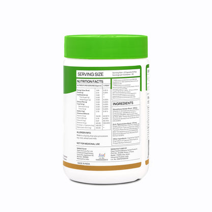 OZiva Plant Based Glutathione Builder Capsules, 60 Count, Antioxidant Nutritional Supplement, Unisex - in use