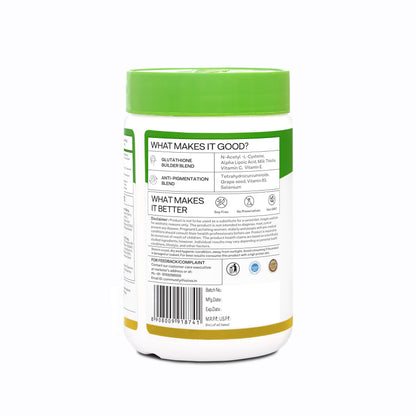 OZiva Plant Based Glutathione Builder Capsules, 60 Count, Antioxidant Nutritional Supplement, Unisex - size and scale