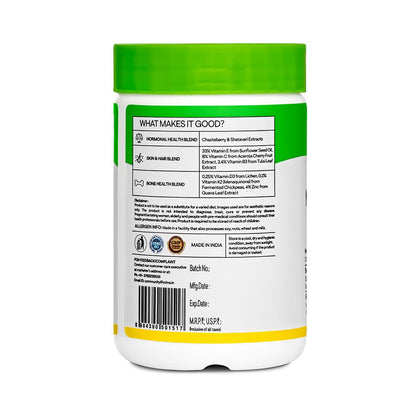 OZiva Plant Based Multivitamin Tablets for Women 35+, 50 Count, Vegetarian, Chasteberry, Vitamin E & D3, Liposomal C & Biotin