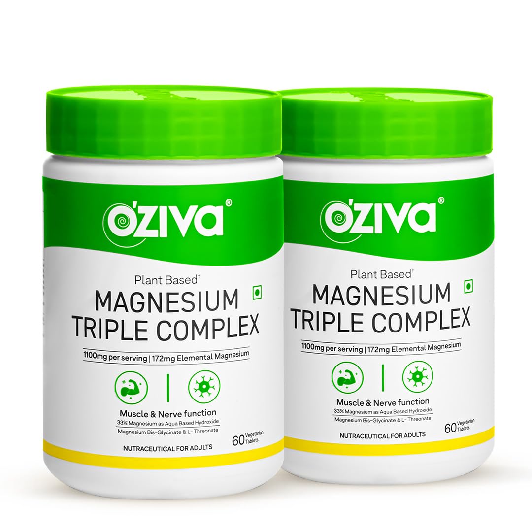 OZiva Plant Based Omega 3-6-9 Supplement, Vegan Flaxseed & Blackseed Oil, 60 Capsules (10)
