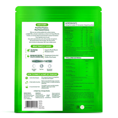 OZiva Plant Protein Powder, Vegan Pea Isolate Unflavoured, 30g Protein 5.2g BCAA, Sugar Free - size and scale (18)