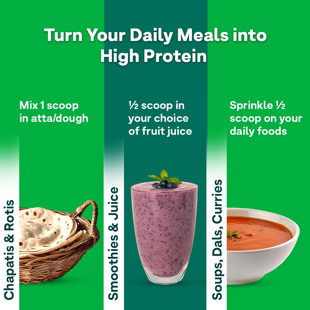OZiva Plant Protein Powder, Vegan Pea Isolate Unflavoured, 30g Protein 5.2g BCAA, Sugar Free - ingredients panel