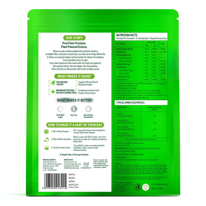 OZiva Plant Protein Powder, Vegan Pea Isolate Unflavoured, 30g Protein 5.2g BCAA, Sugar Free - size and scale