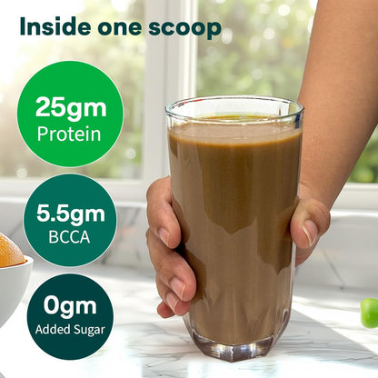 OZiva Plant Protein + Pro-Digest Powder, Pea Protein Isolate, Digestive Enzyme Blend, No Added Sugar, Multiple Sizes - back v