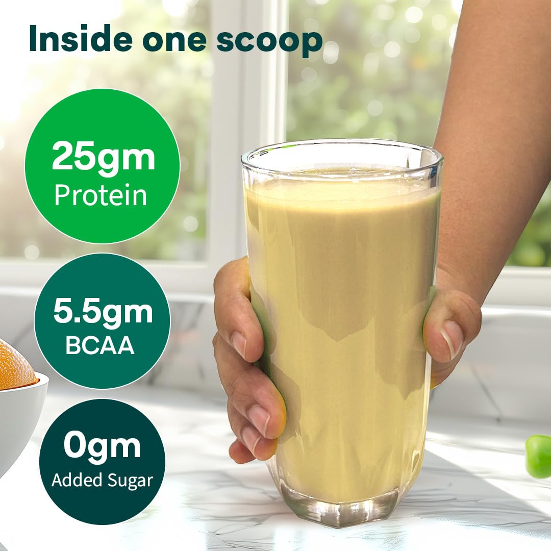 OZiva Plant Protein + Pro-Digest Powder, Pea Protein Isolate, Digestive Enzyme Blend, No Added Sugar, Multiple Sizes - packag