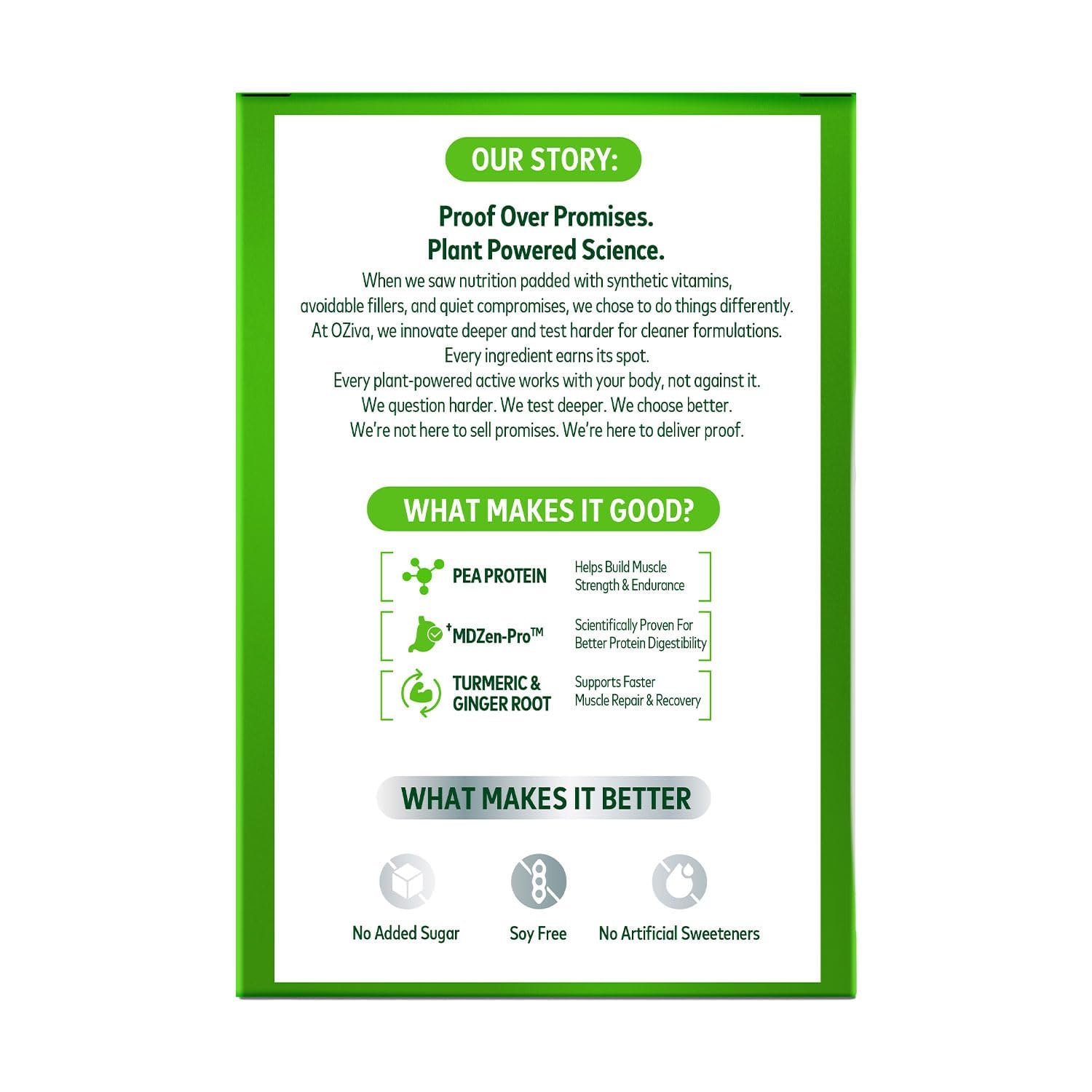 OZiva Plant Protein + Pro-Digest Powder, Pea Protein Isolate, Digestive Enzyme Blend, No Added Sugar, Multiple Sizes - in use