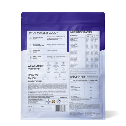 OZiva Protein & Herbs for Men, 2lbs, Whey Protein Supplement Powder, No Added Sugar, Soy-Free, Gluten-Free - size and scale