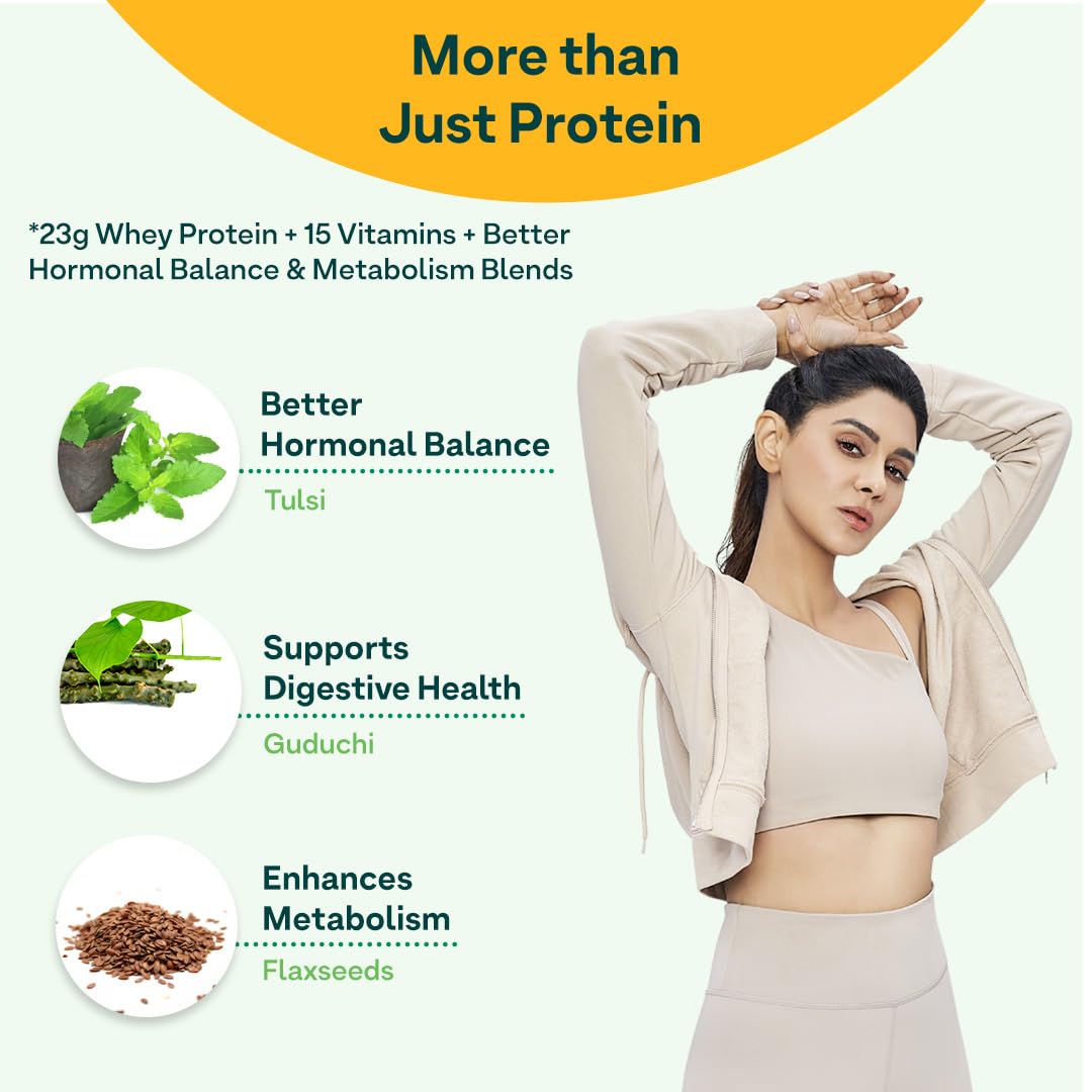 OZiva Protein & Herbs for Women, Cafe Mocha, No Added Sugar, Gluten-Free, Soy-Free - packaging (15)