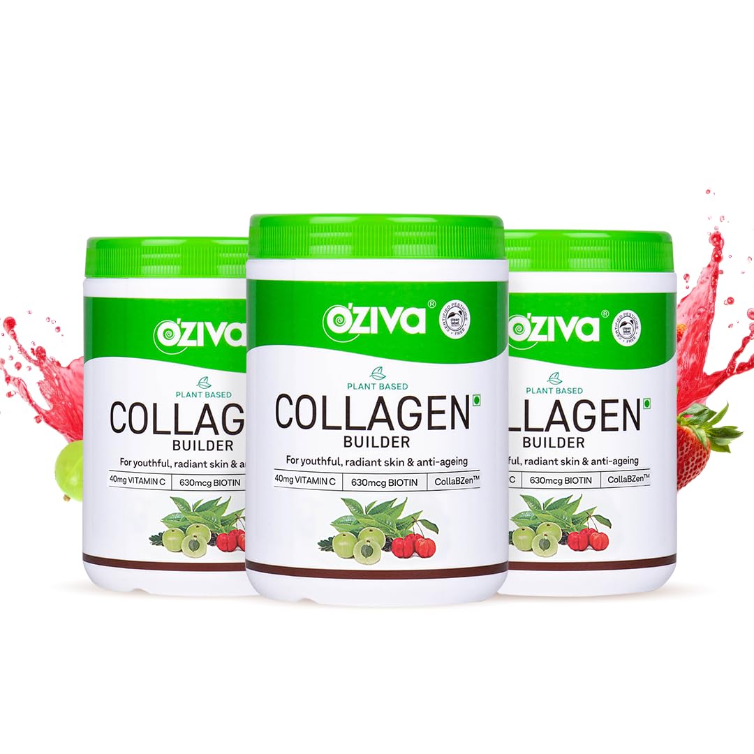 OZiva Vegan Collagen Powder, 200g, Tangy Amla Flavor, Nutritional Supplement (11)
