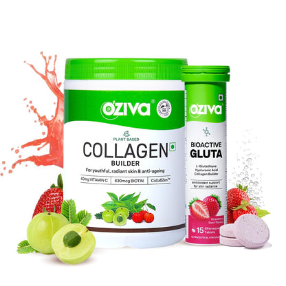 OZiva Vegan Collagen Powder, 200g, Tangy Amla Flavor, Nutritional Supplement (13)