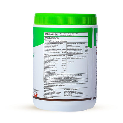 OZiva Vegan Collagen Powder, Berry Orange, 200g, Plant-Based Adult Nutritional Supplement, Unisex - in use
