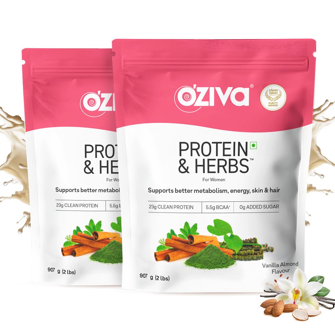 OZiva Whey Protein Powder for Women, No Added Sugar, Soy-Free, Gluten-Free