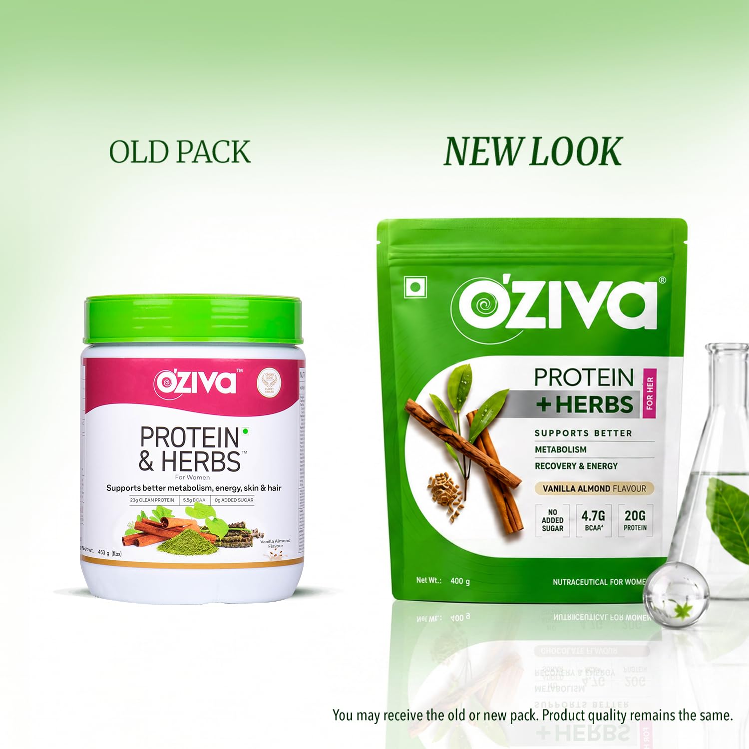 OZiva Whey Protein Powder for Women, No Added Sugar, Soy-Free, Gluten-Free - front view (10)