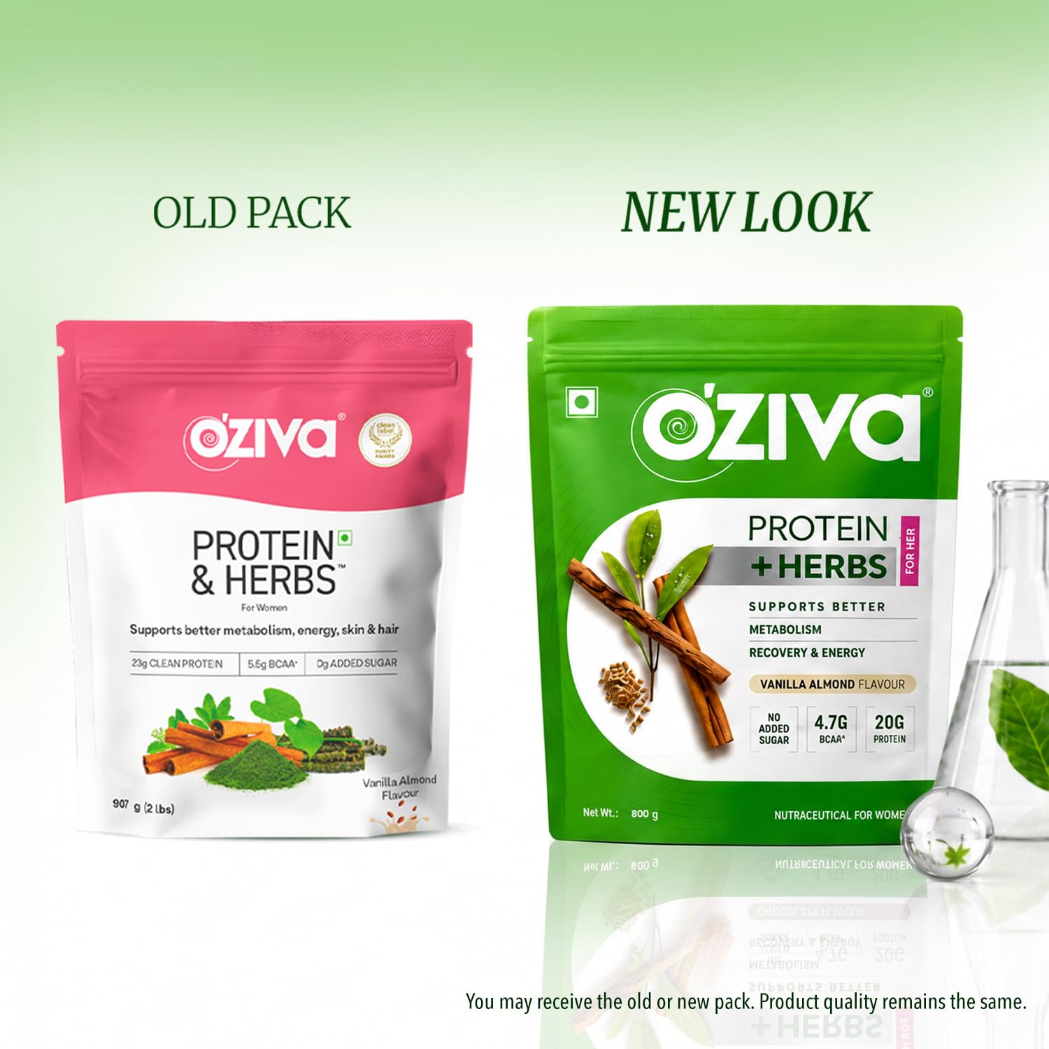 OZiva Whey Protein Powder for Women, No Added Sugar, Soy-Free, Gluten-Free - front view (17)