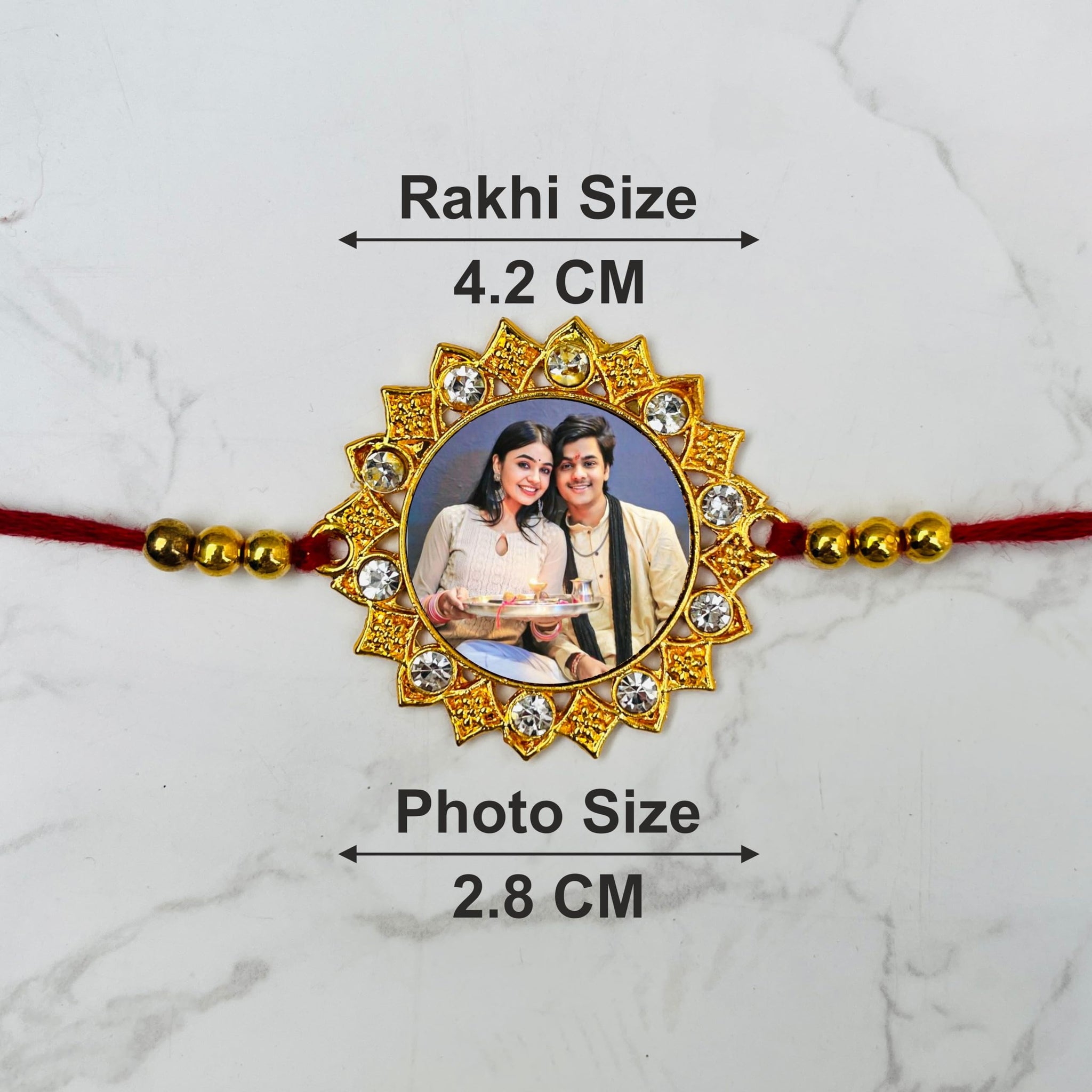 P Arts Personalized/Customized Raksha Bandhan Rakhi With Photo Of Your Brother, & Trendy rakhi for bhai with Roli Chawal and 