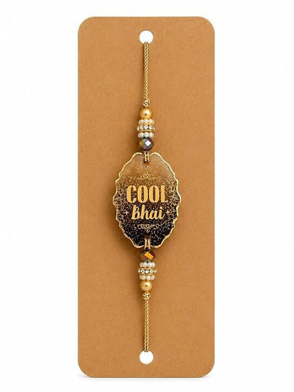 P. N. STORE Resin Rakhi for Brother, Handcrafted Raksha Bandhan Bracelet with Pearl Beads, Festive Rakhi Gift (16)