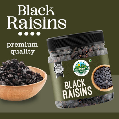 P4 International Black Raisins, Dried Grapes for Snacking, Cooking & Baking, Multiple Sizes Available (250g-900g) - back view