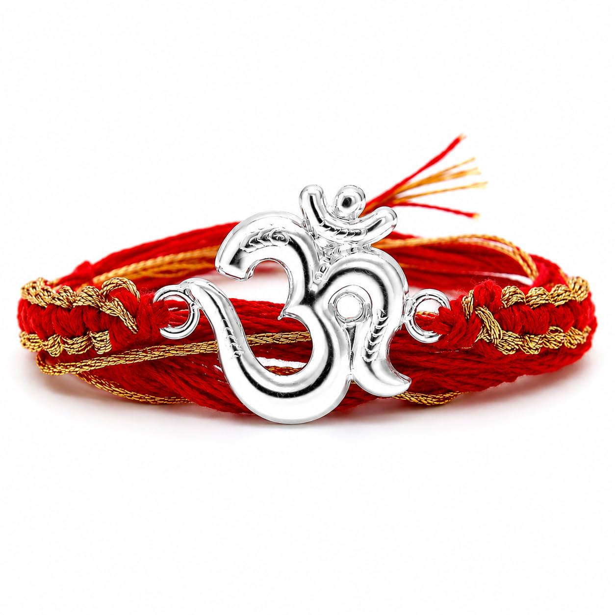 PAJORI Silver Rakhi for Brother, Traditional Chandi Rakhi, Handcrafted Raksha Bandhan Bracelet