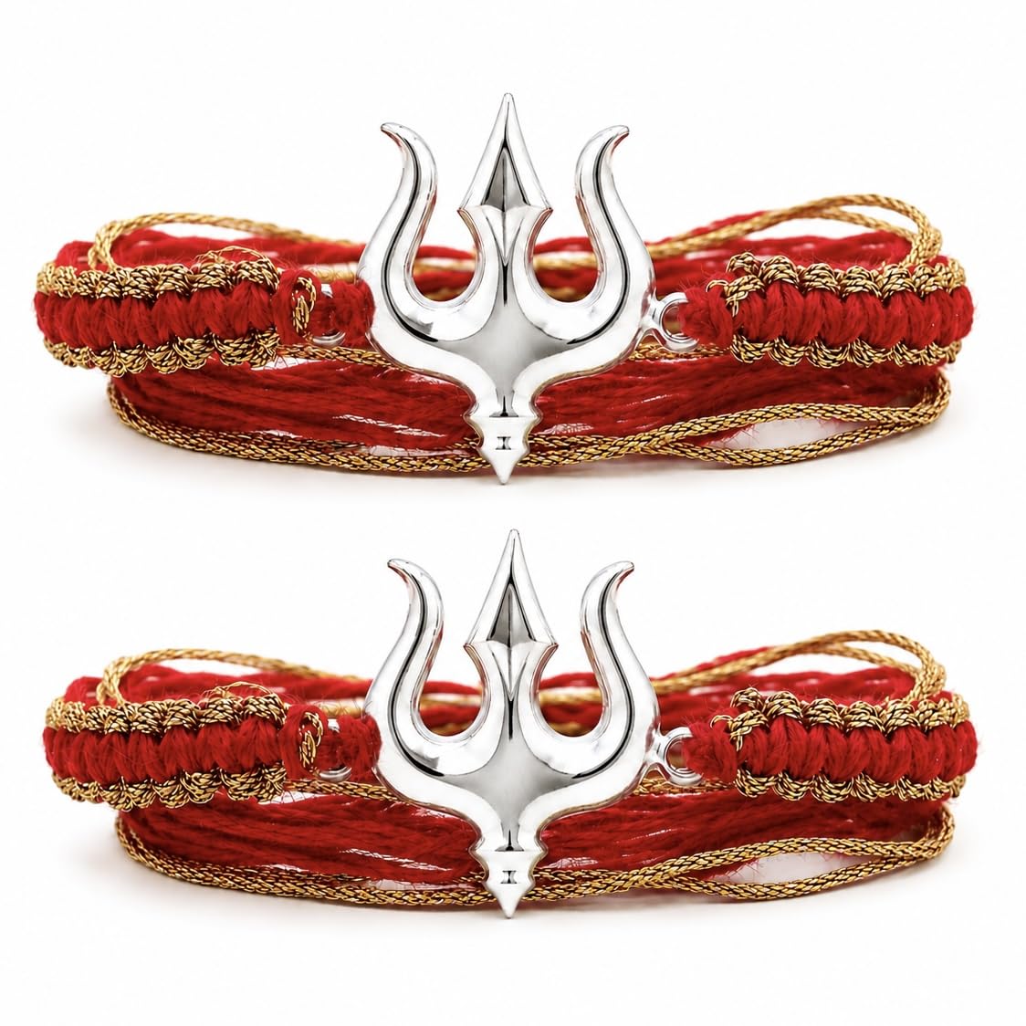 PAJORI Silver Rakhi for Brother, Trishul Rakhi for Bhai, Traditional Raksha Bandhan Gift (5)