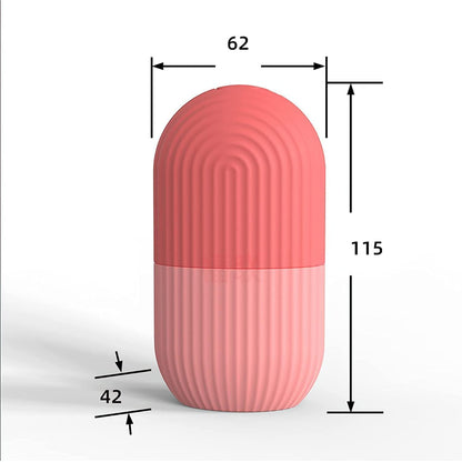 Pam Herbals Silicone Ice Facial Cube Roller, Cordless Face and Neck Massager with Ice Mould - label detail