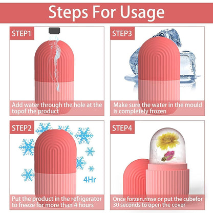 Pam Herbals Silicone Ice Facial Cube Roller, Cordless Face and Neck Massager with Ice Mould - ingredients panel