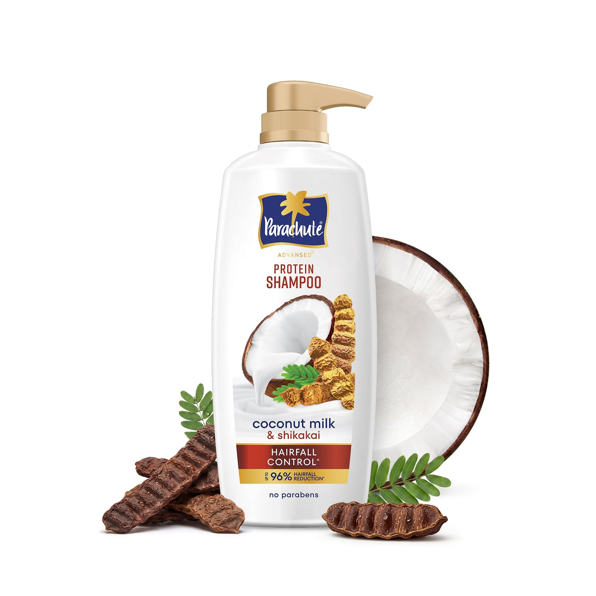 Parachute Advansed Protein Shampoo with Coconut Milk & Shikakai | Up to 96% Hair Fall Reduction & up to 23X Hair Fall Control