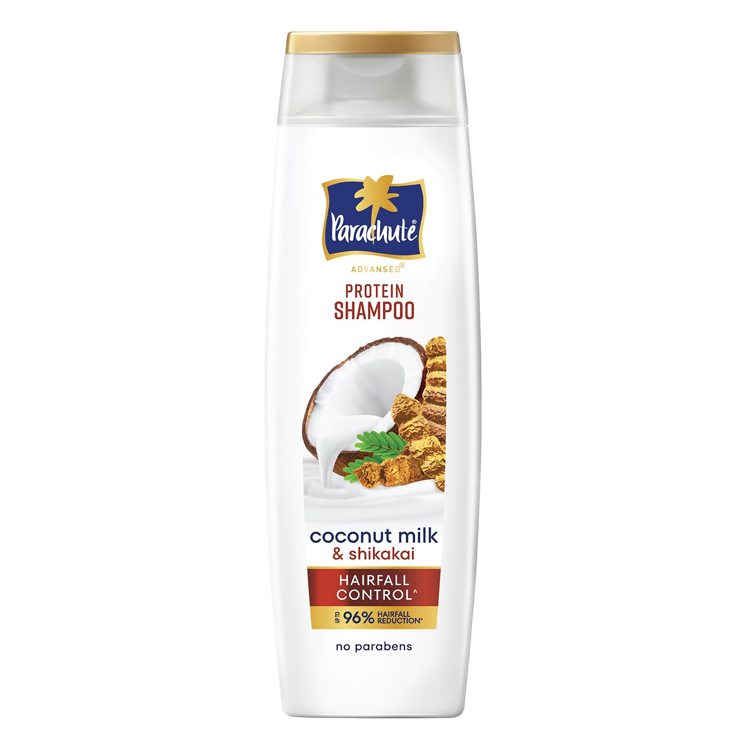 Parachute Advansed Protein Shampoo with Coconut Milk & Shikakai | Up to 96% Hair Fall Reduction & up to 23X Hair Fall Control