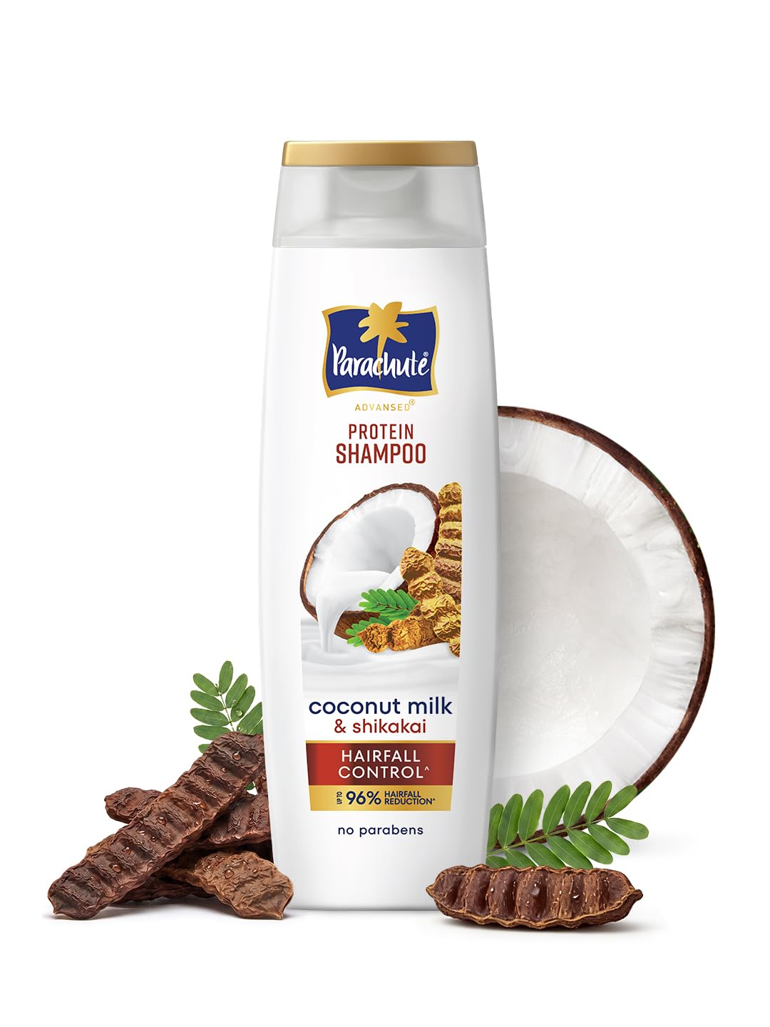 Parachute Advansed Protein Shampoo with Coconut Milk & Shikakai | Up to 96% Hair Fall Reduction & up to 23X Hair Fall Control