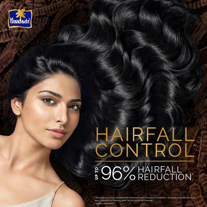 Parachute Advansed Protein Shampoo with Coconut Milk & Shikakai | Up to 96% Hair Fall Reduction & up to 23X Hair Fall Control