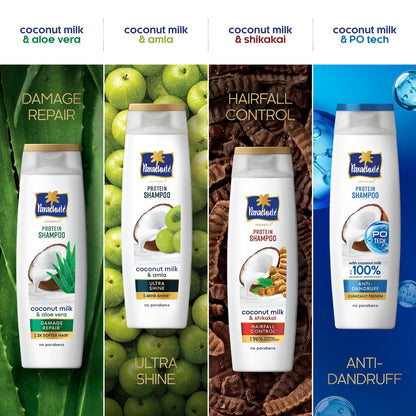 Parachute Advansed Protein Shampoo with Coconut Milk & Shikakai | Up to 96% Hair Fall Reduction & up to 23X Hair Fall Control