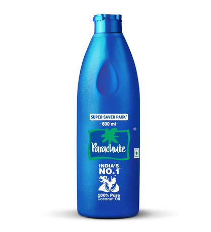 Parachute Coconut Oil, 600ml Bottle, Edible Vegetable Oil & Hair Oil