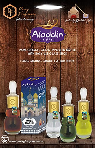 Parag Fragrances Dubai Series Grade 1 Attar, 350g, Metal Glass Bottle, Unisex Perfume Oil - front view