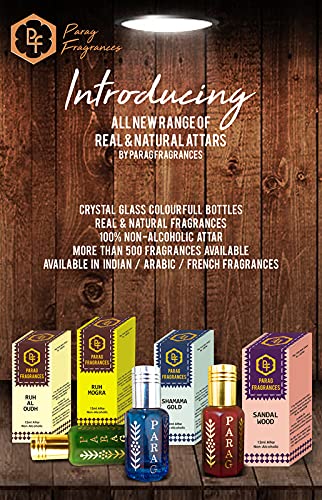 Parag Fragrances Dubai Series Grade 1 Attar, 350g, Metal Glass Bottle, Unisex Perfume Oil - back view