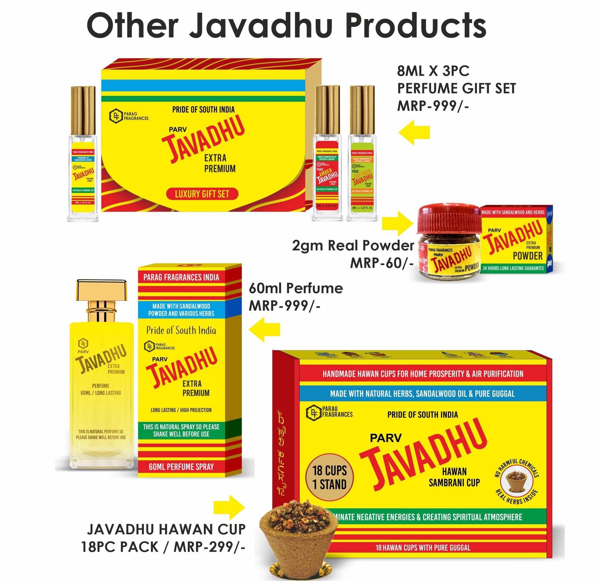 Parag Fragrances Jasmine Dhoop Sticks, 20 Count, 100g Pack, Charcoal-Free Natural Incense, Traditional Javadhu - packaging (1