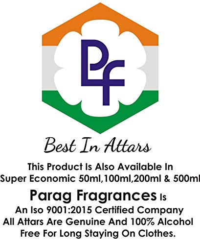 Parag Fragrances Musk Sandal Rose Mukhallat Attar, 6ml, Handcrafted Wood Bottle - back view