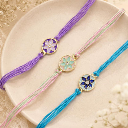 Parag Rakhi Peacock Designer Rakhi Set with MDF Stand, Roli Chawal, Unisex - packaging