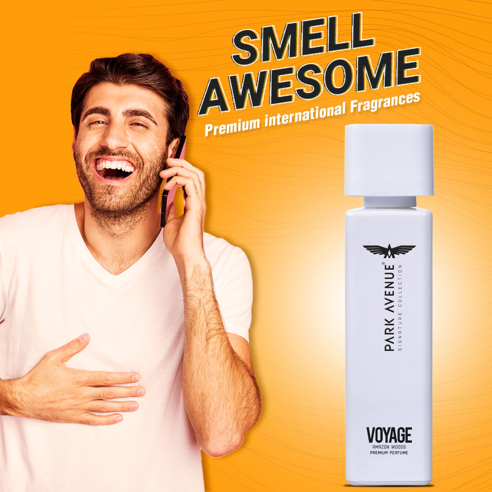 Park Avenue Voyage Signature Collection Amazon Woods Perfume for Men, 120ml Spray - front view