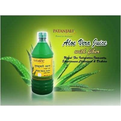 Patanjali Aloe Vera Juice Drink, 1 L Bottle, with Sorbitol and Citric Acid - back view
