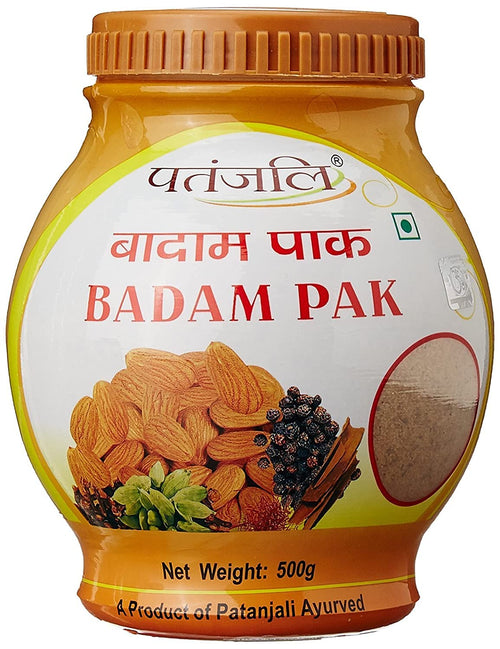 Patanjali Ayurved Badam Pak, 500g, Traditional Almond Confection, Food Product