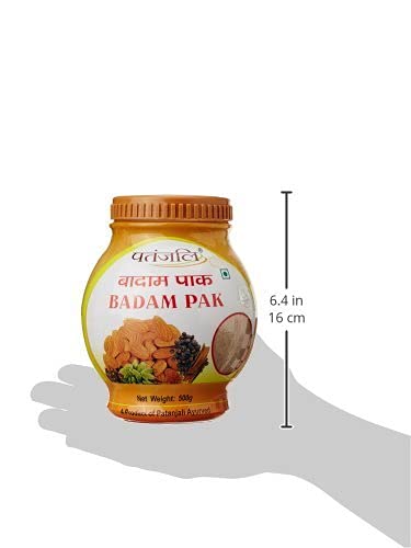 Patanjali Ayurved Badam Pak, 500g, Traditional Almond Confection, Food Product - front view