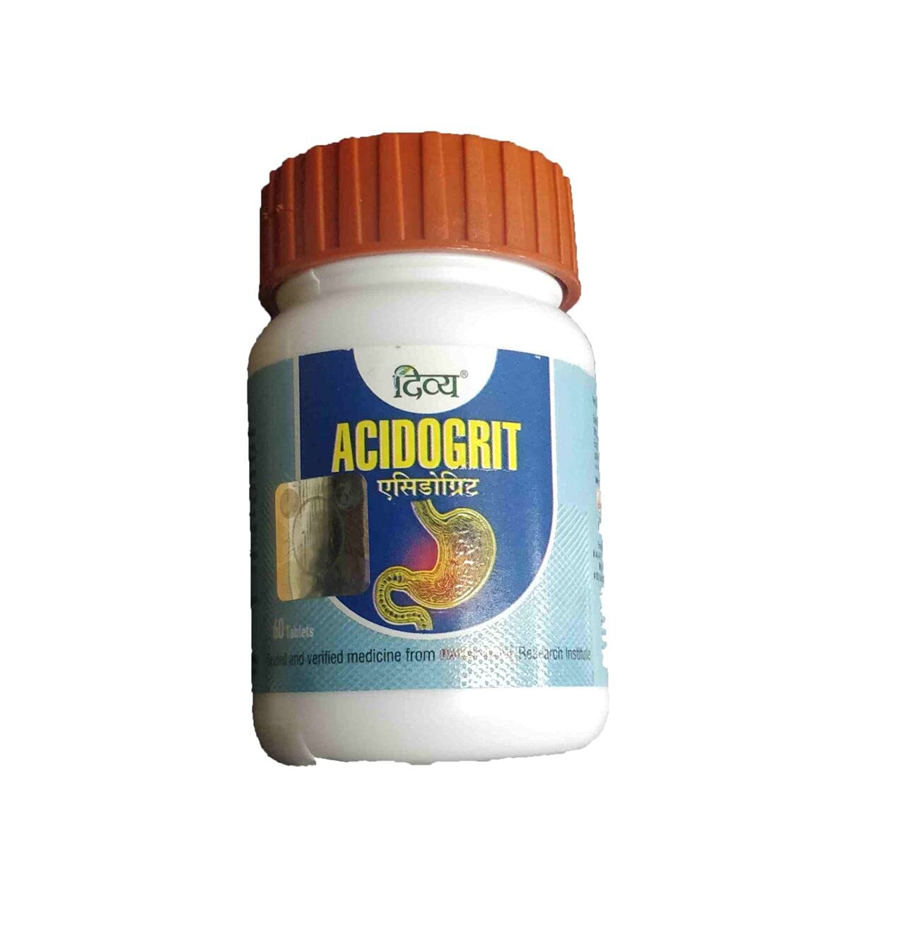 Patanjali Divya Acidogrit Tablets, 60 Count, Nutritional Supplement