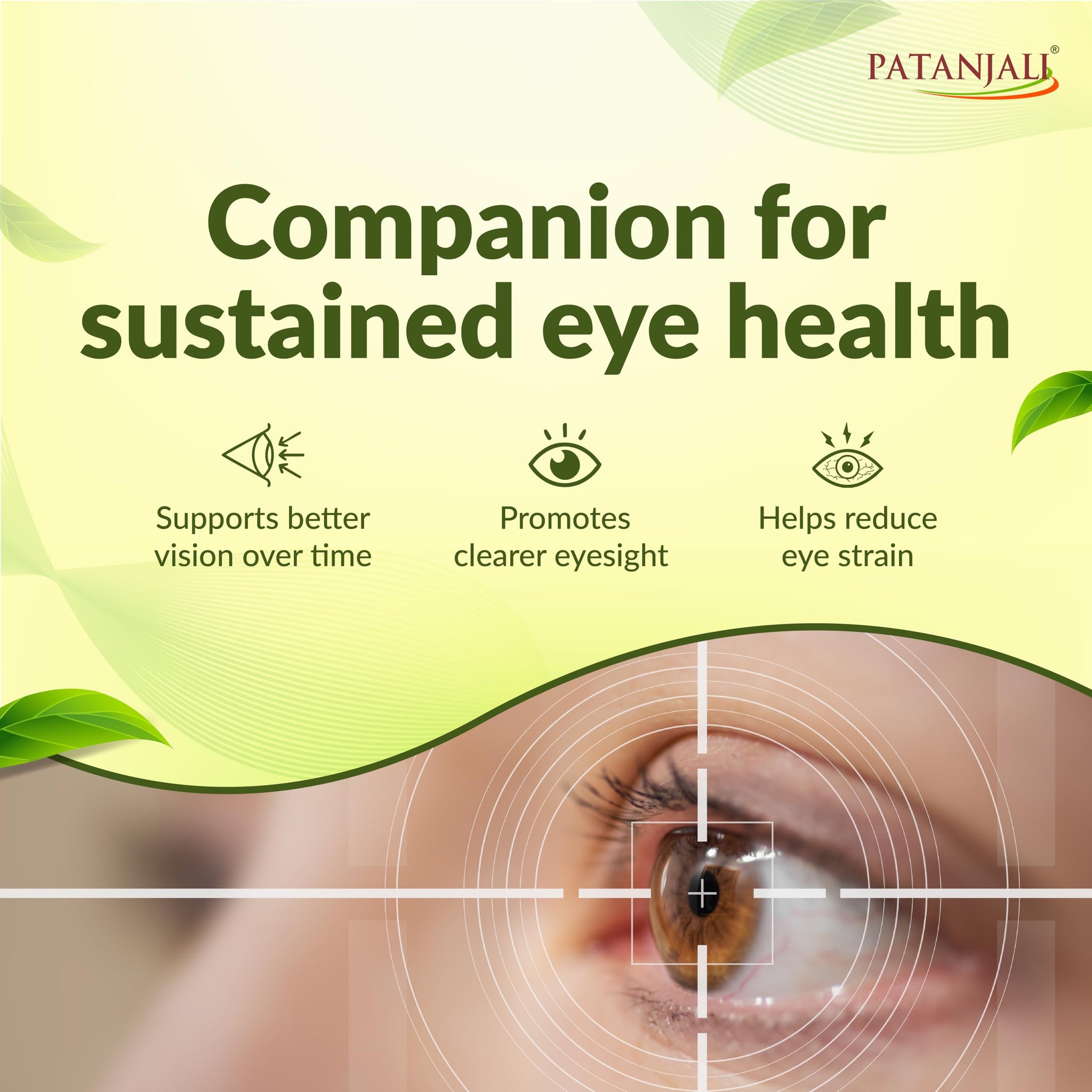 Patanjali Divya Eyegrit Gold 20 Tablets, Ayurvedic Herbal Supplement, 20 Count - label detail