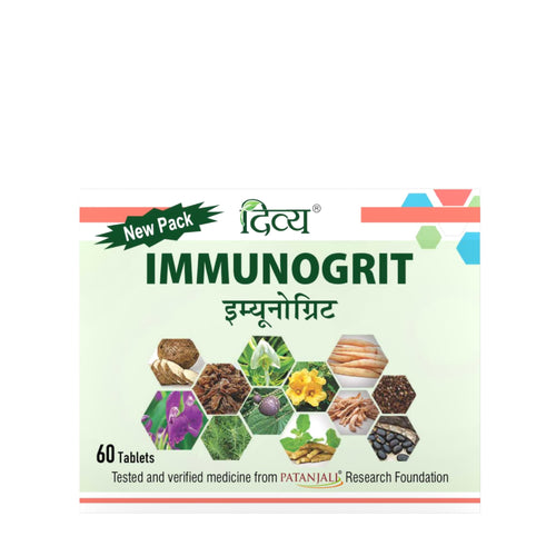 Patanjali Divya Immunogrit Ayurvedic Herbal Supplement Tablet, 60 Tablets