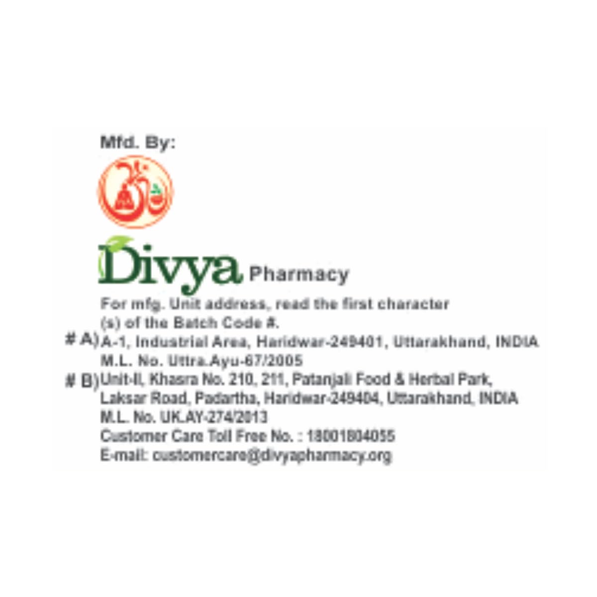 Patanjali Divya Livamrit Advance, 60 Tablets, Traditional Ayurvedic Herbal Supplement - label detail