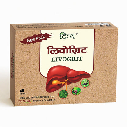 Patanjali Divya Livogrit 60 N Herbal Tablets, 60 Count, for Adults