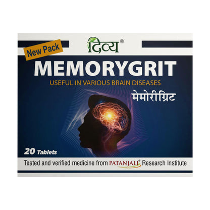 Patanjali Divya Memorygrit 20 Tablets, Herbal Supplement