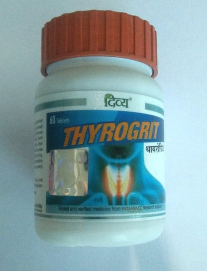 Patanjali Divya Thyrogrit Traditional Ayurvedic Herbal Supplement, 60 Tablets, Adult