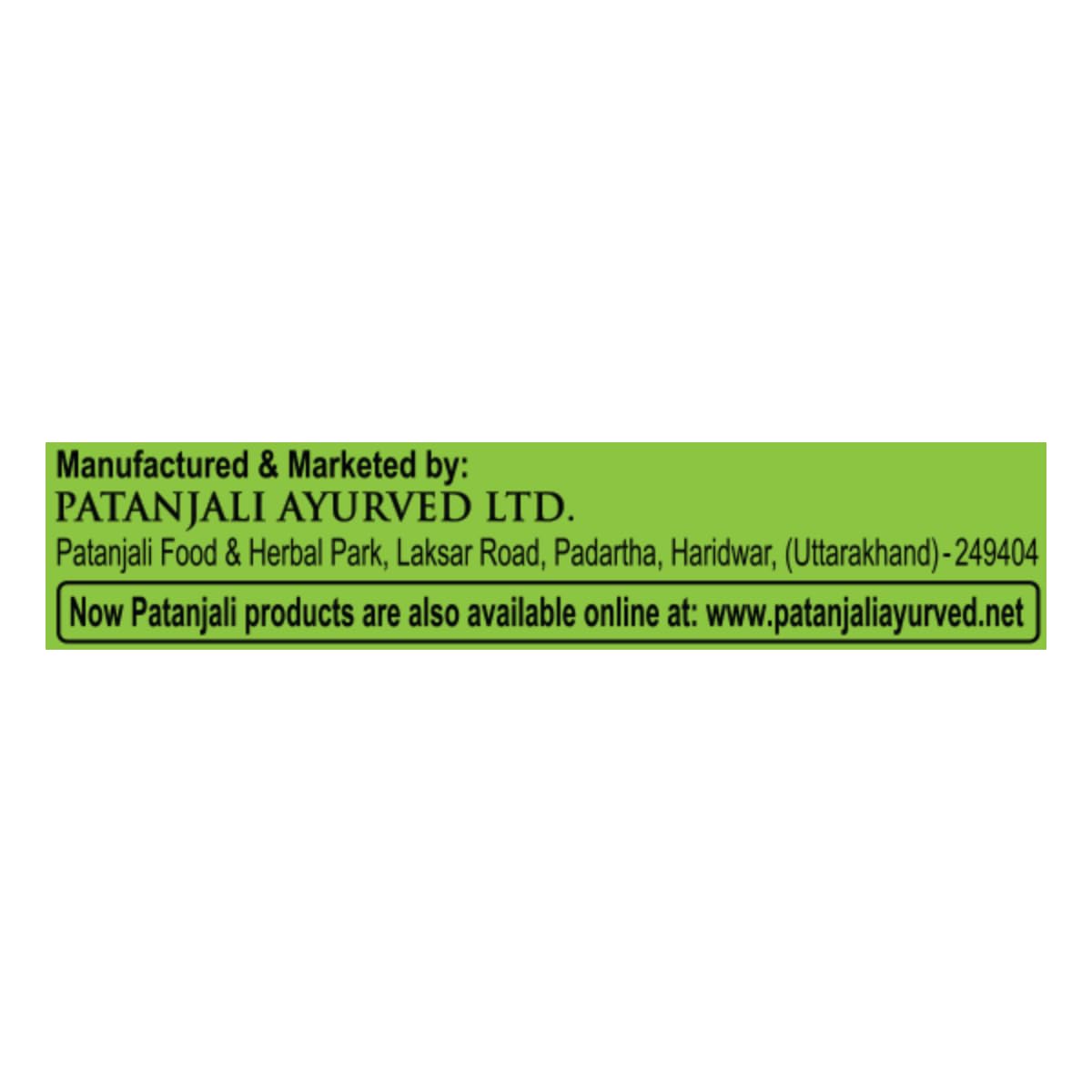 Patanjali Pachak Ajwain, 400g (Pack of 2), Ayurvedic Herbal Blend - label detail