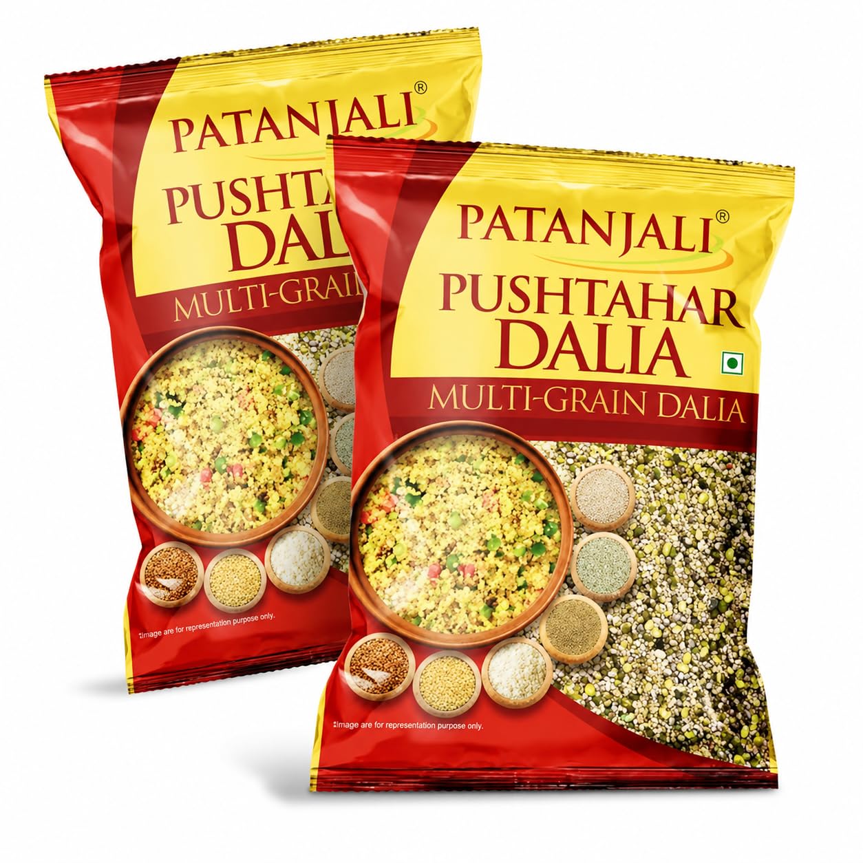 Patanjali Pushtahar Multigrain Dalia, 1kg (Pack of 2), Mixed Grain Cereal