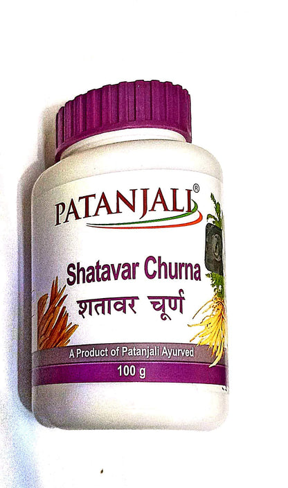 Patanjali Shatavar Churna, 100g (Pack of 2), Ayurvedic Herbal Powder - front view